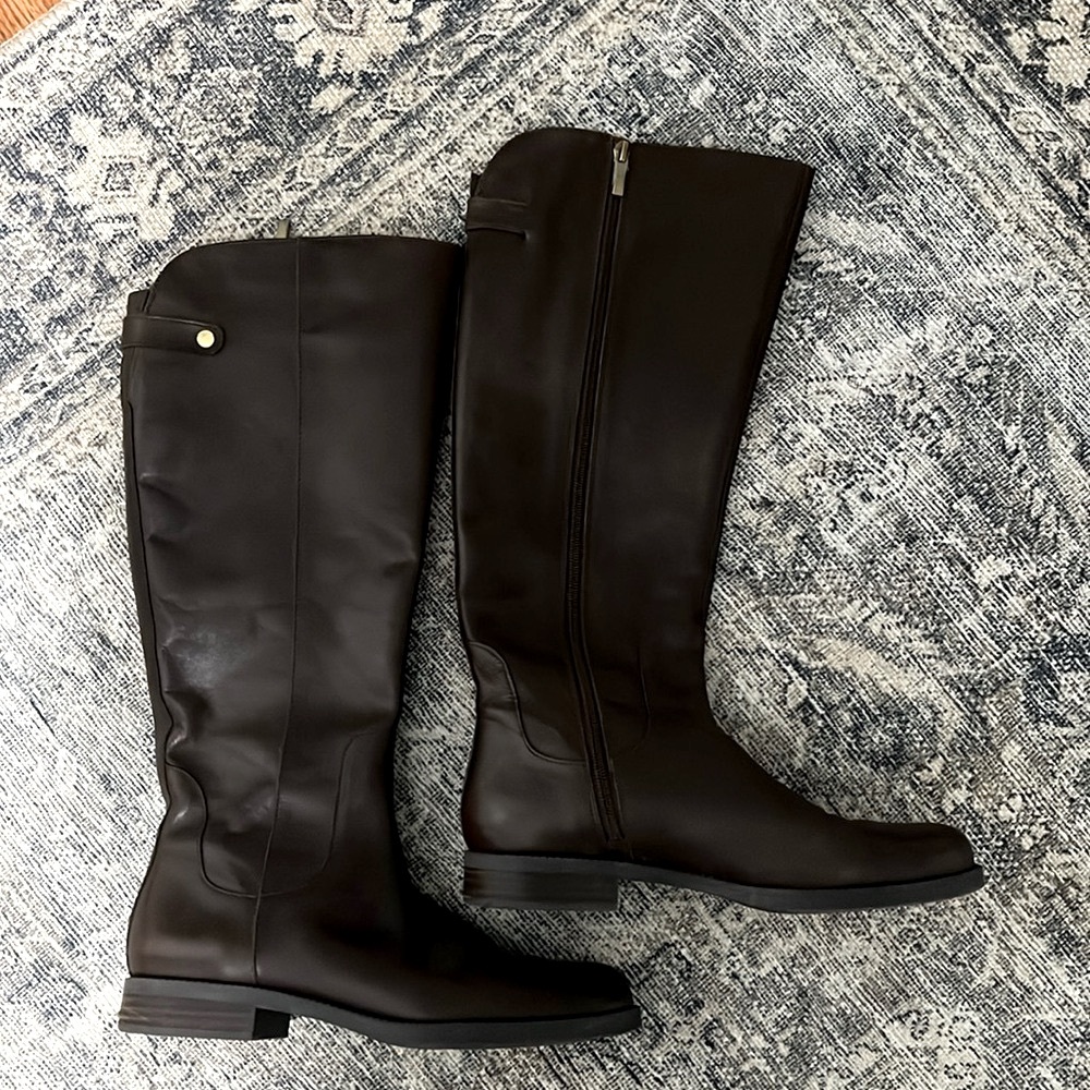 Franco Sarto Boots, Dark Brown, Size 10